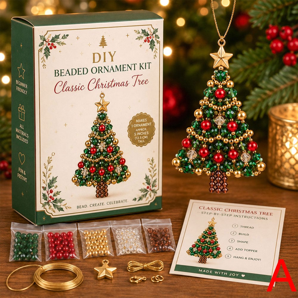 DIY Kerstboomornament met Kralen – Creatieve Kerstboomversiering