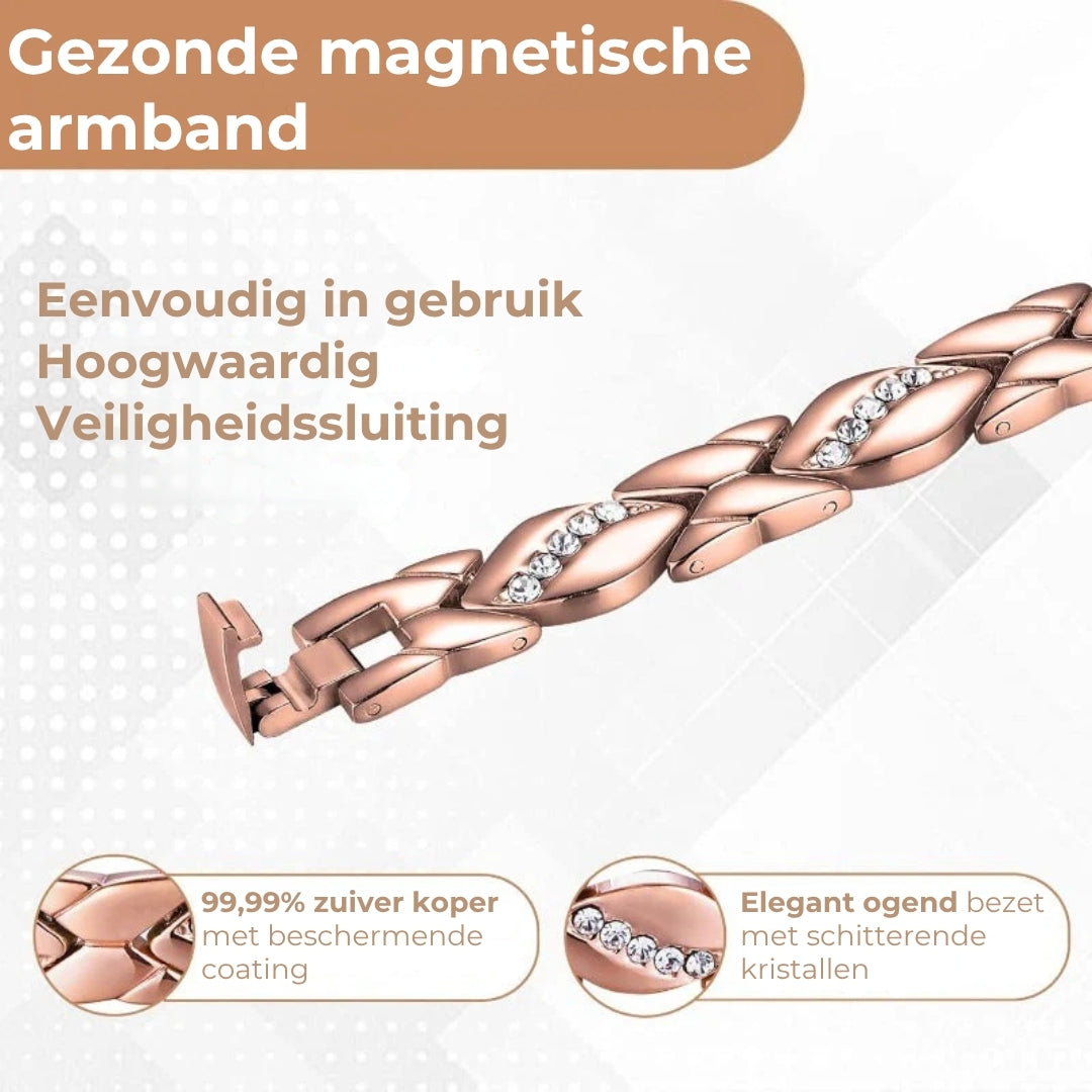 Magnetische koperen armband