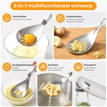 5-in-1 Roestvrijstalen Keukenlepel