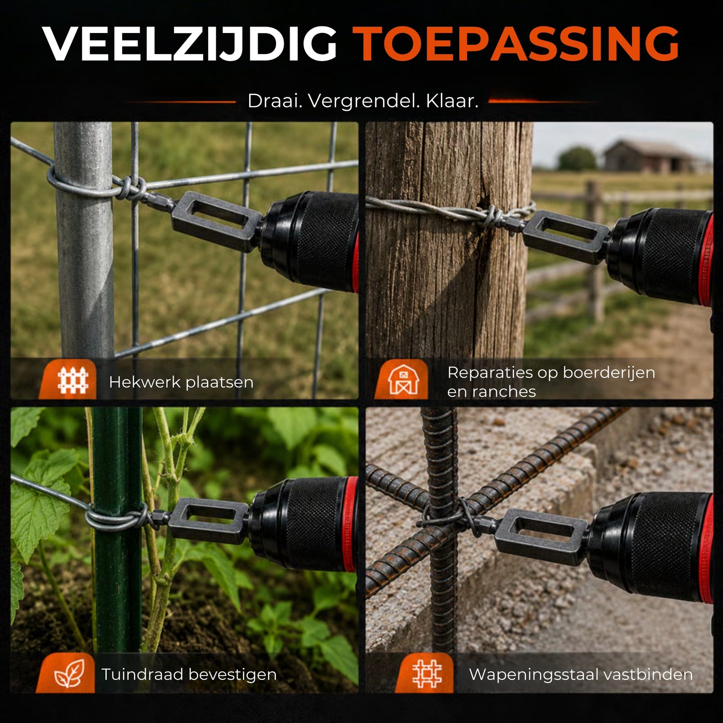 Staaldraad Draaigereedschap voor Boormachines