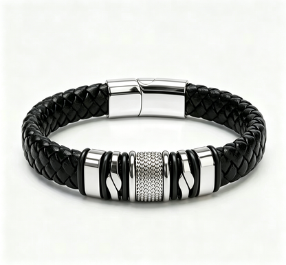 Premium Gevlochten Leren Armband voor Heren