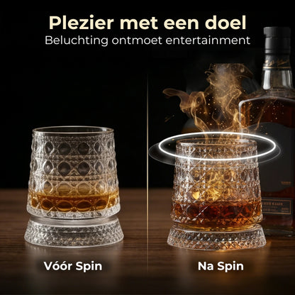 360° draaiende kristalglazen