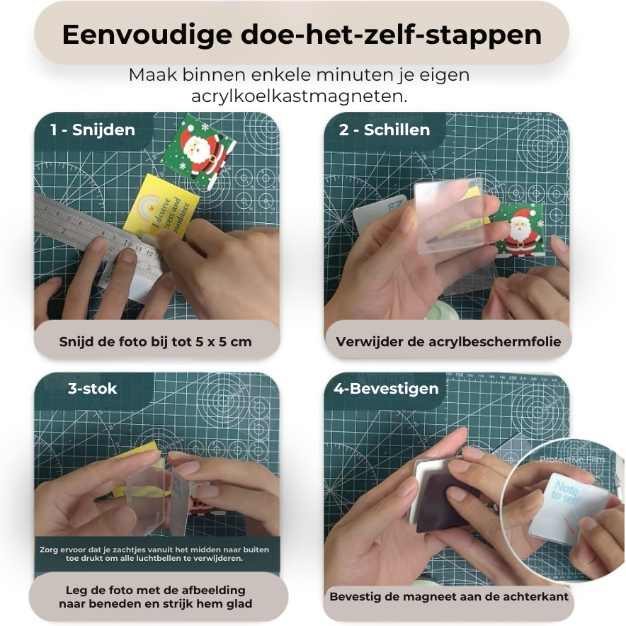 Eenvoudige doe-het-zelf fotomagneten (10st)