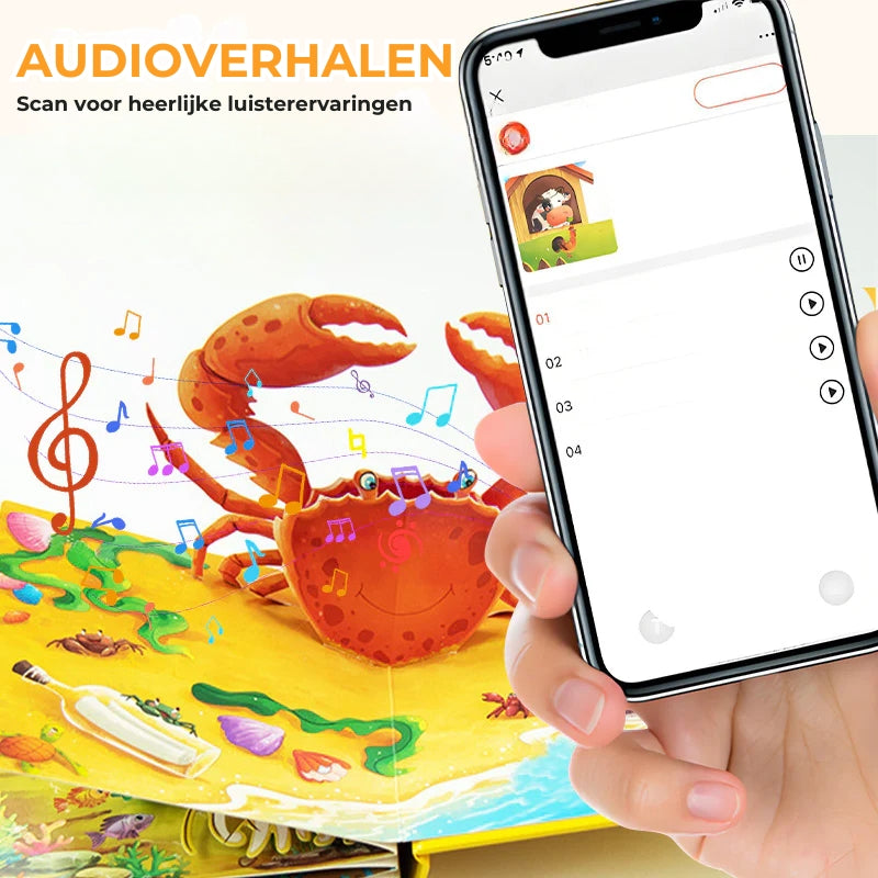 ✨3D-kinderboek met pop-updieren – interactief hulpmiddel voor vroeg leren