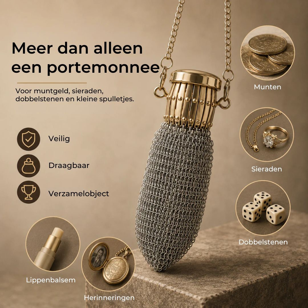 Vintage Metaalgaas Zakportemonnee