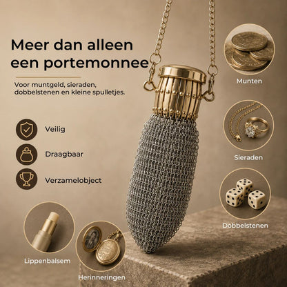 Vintage Metaalgaas Zakportemonnee