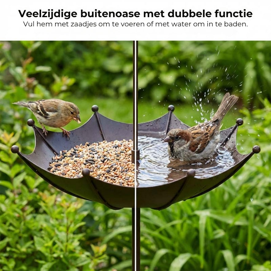 Hangende Paraplu Voer- en Drinkbak voor Vogels