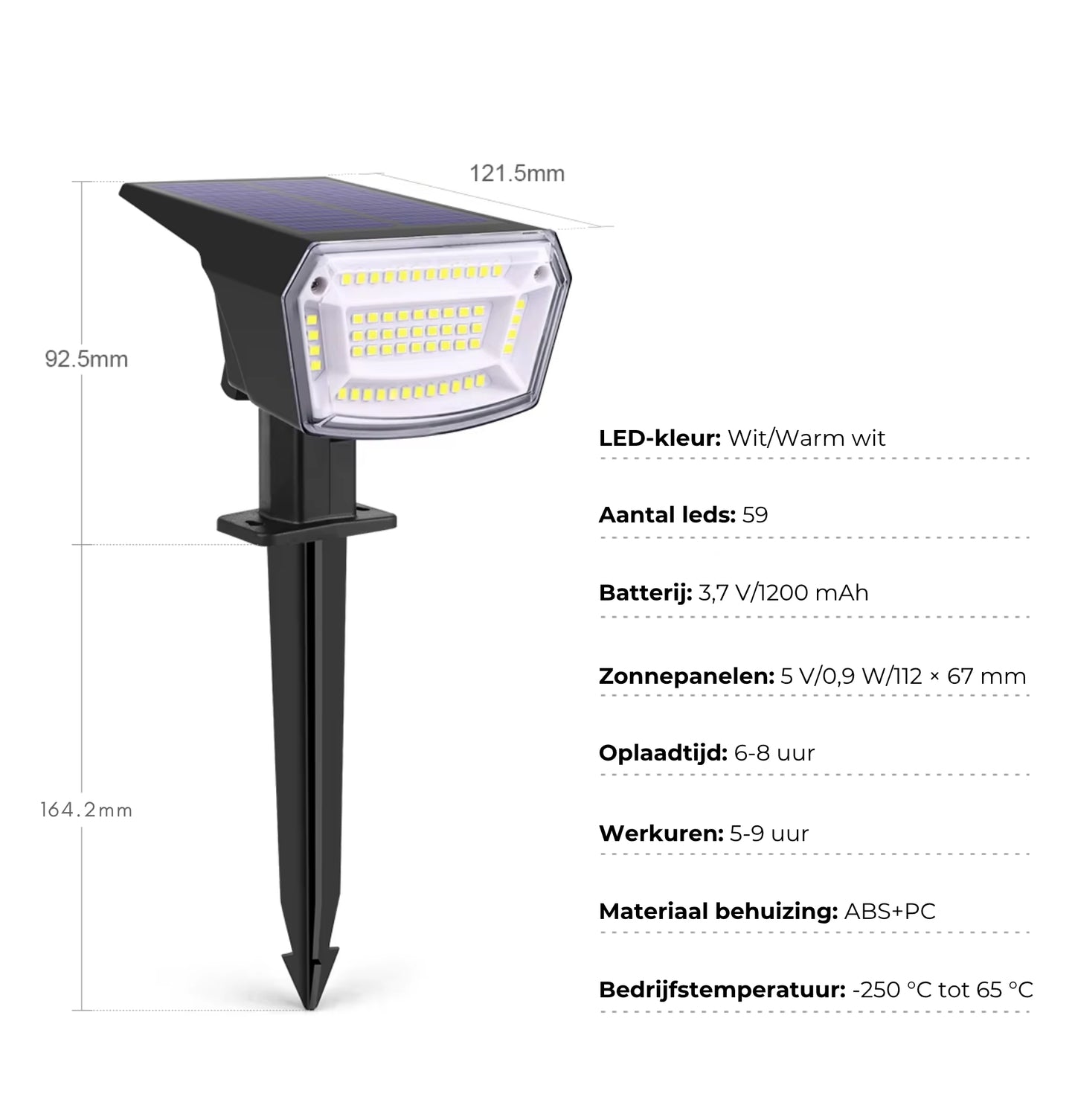 LED Tuinspot op Zonne-Energie