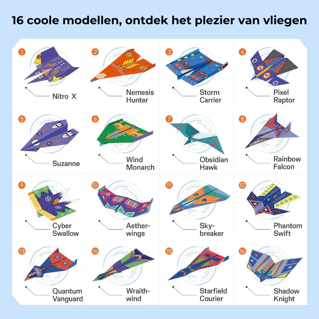 Creatieve DIY Papieren Vliegtuigjesset