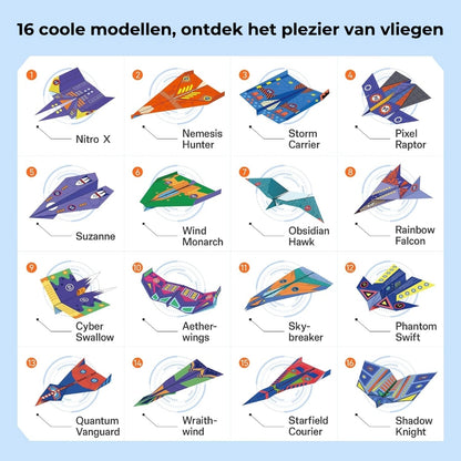 Creatieve DIY Papieren Vliegtuigjesset