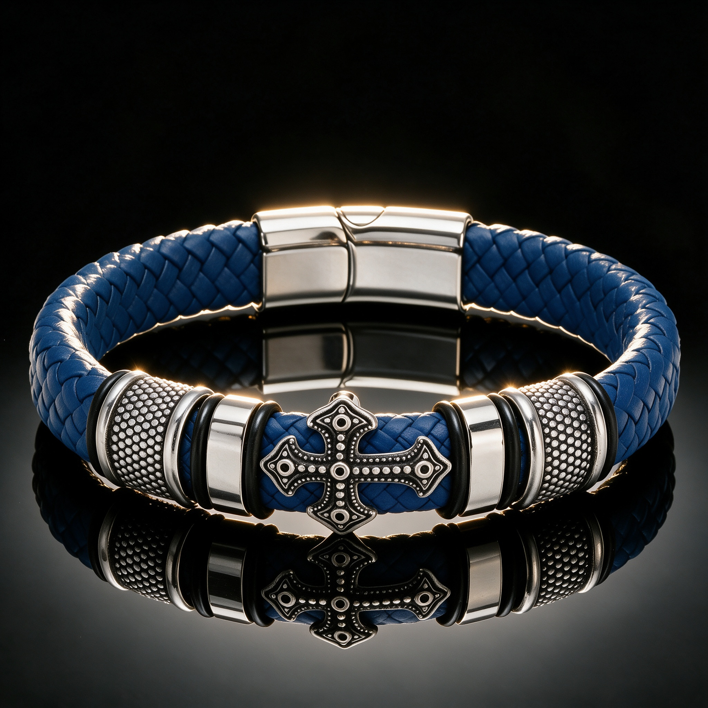 Premium Gevlochten Leren Armband voor Heren
