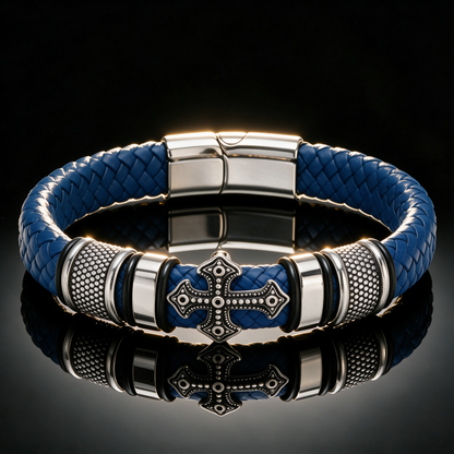 Premium Gevlochten Leren Armband voor Heren