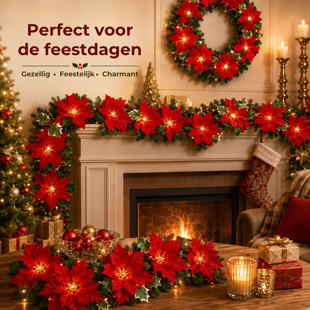 LED Kerst Bloemenslinger