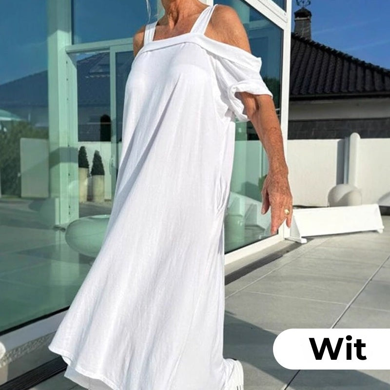 Casual Maxi-jurk Met Open Schouders Voor Dames