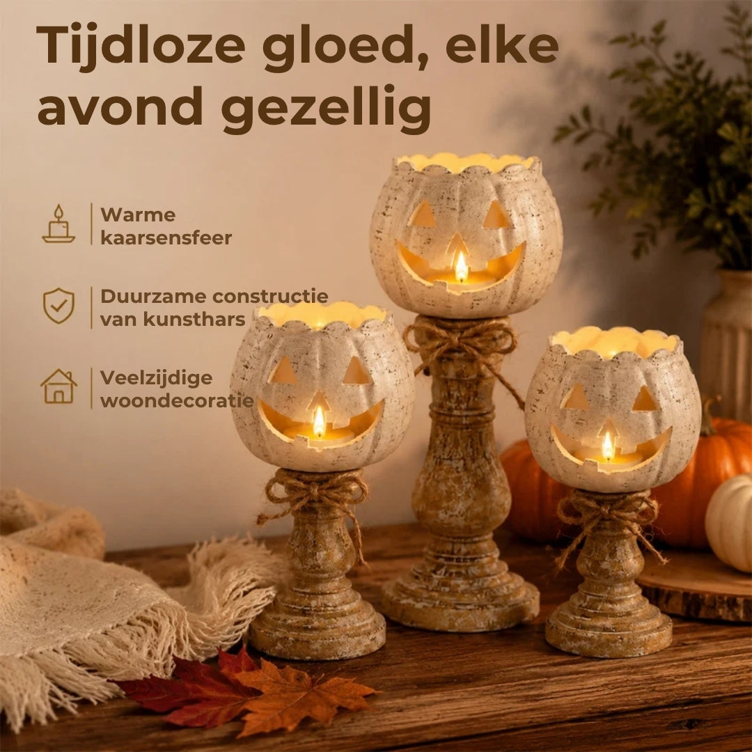 Halloween Pompoen Kandelaar