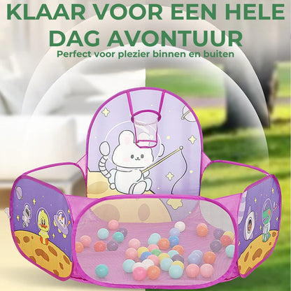 Opvouwbaar Ballenbad met Basketbalring