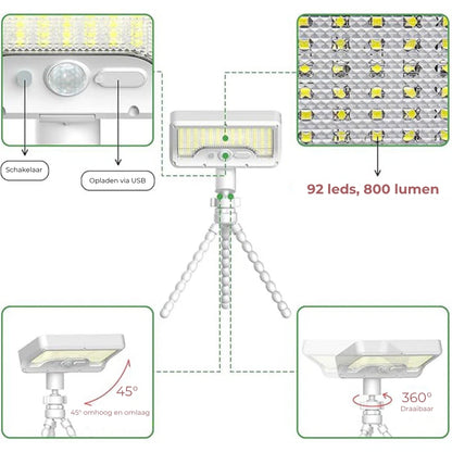 Flexibele Octopus Sensorlamp op Zonne-Energie