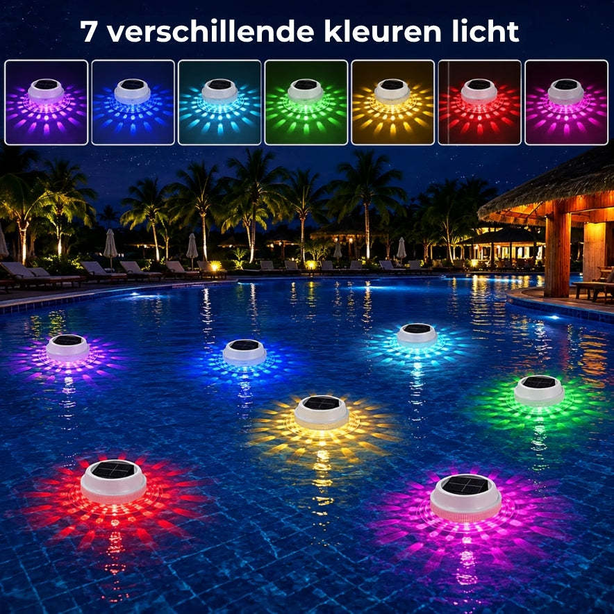 Drijvende RGB Zwembadlamp op Zonne-energie