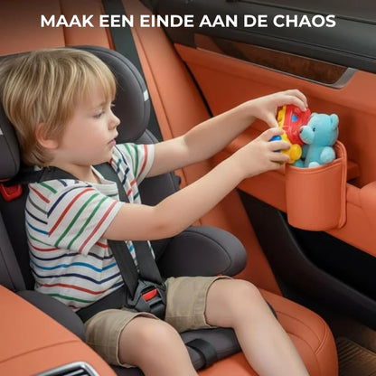2-in-1 Leren Autobekerhouder