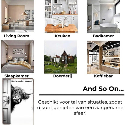 Wandbord met Highland-Koe