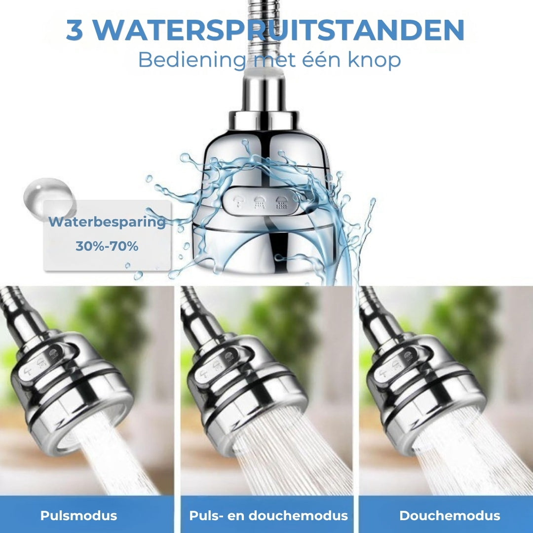 Sproeikop verlengstuk voor de keukenkraan