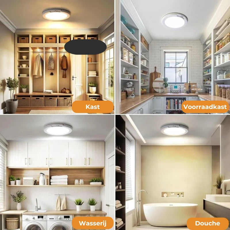 Magnetische Plafondlamp met Bewegingssensor