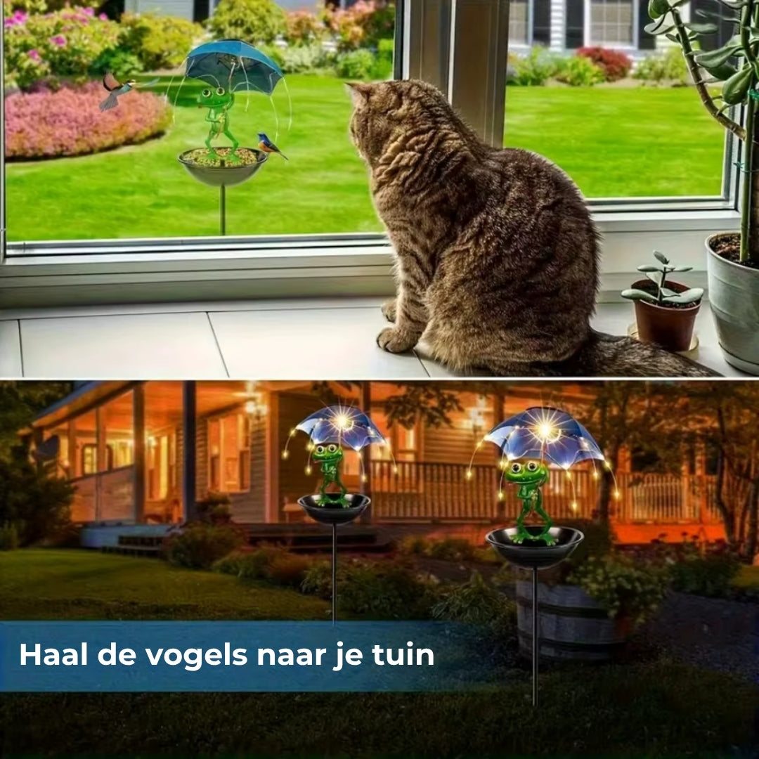 Kikker Tuinlamp met Vogelvoeder