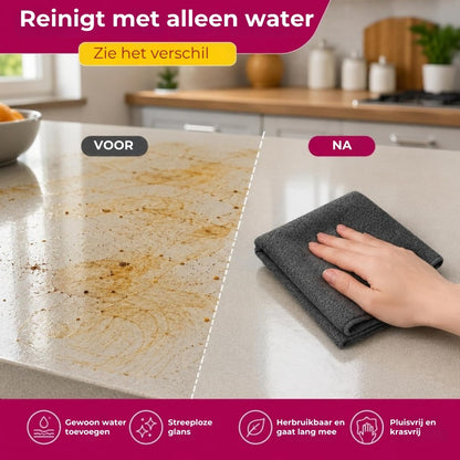 Microvezel Reinigingsdoekjes - Herbruikbaar en Zonder Strepen - 5 Stuks