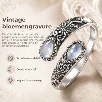 Zilveren Maansteen Ring