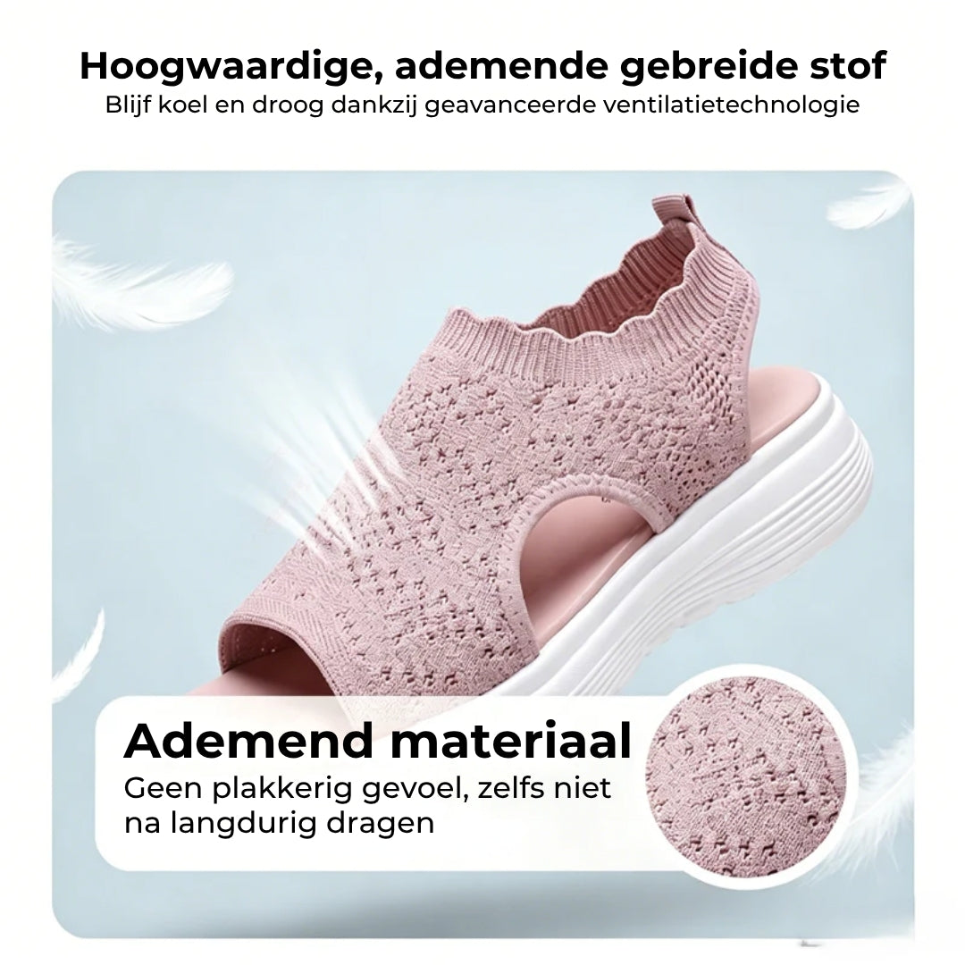 Ademende Dames Sandalen met Schokdempende Zolen