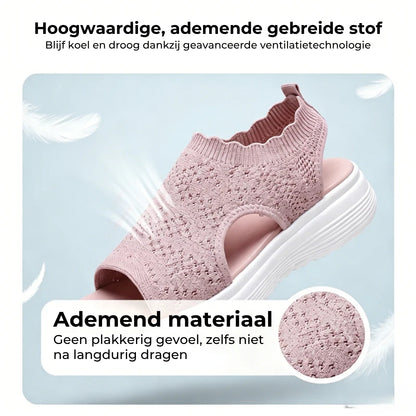 Ademende Dames Sandalen met Schokdempende Zolen