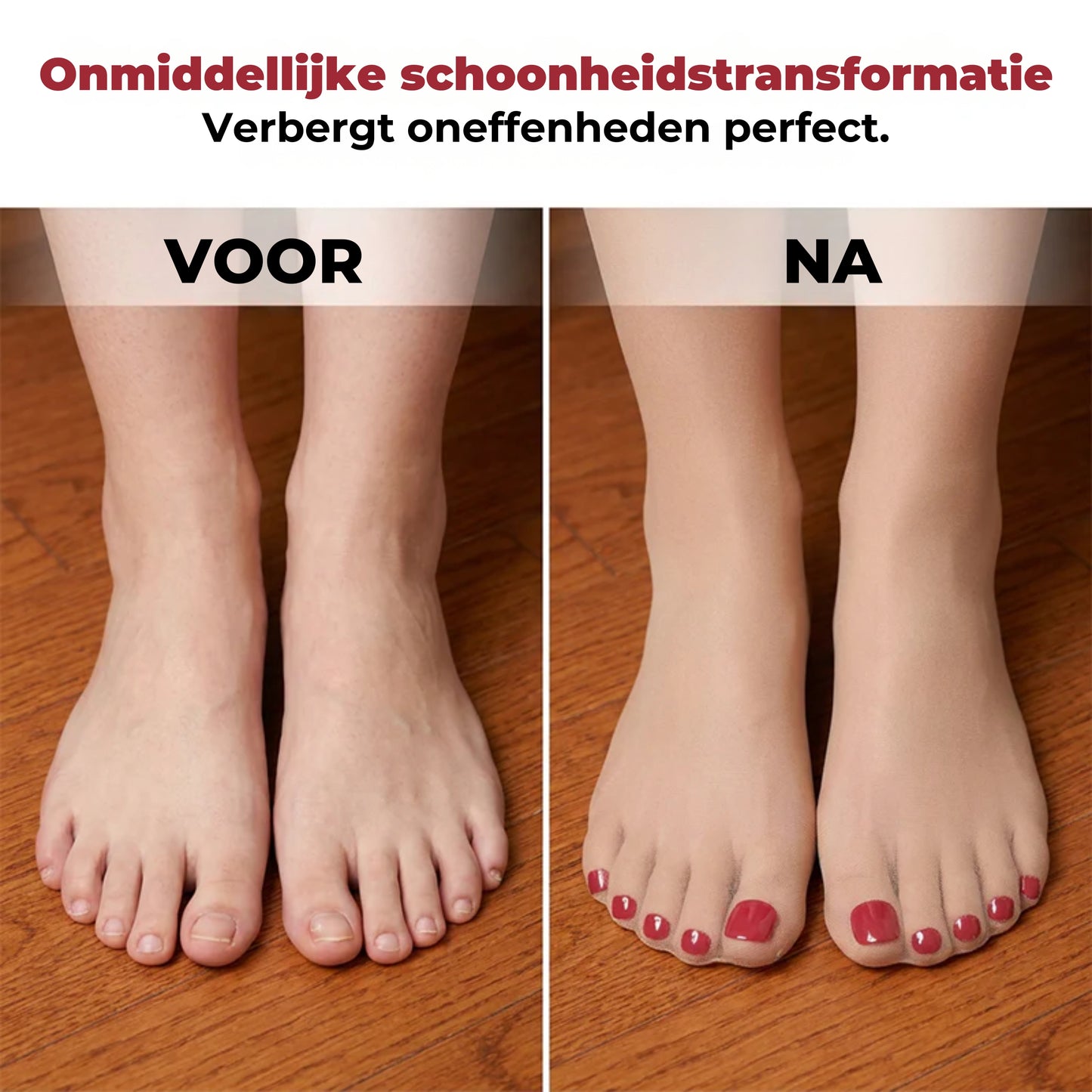 Doorschijnende Kousen met Kunstnagels - 1 Paar