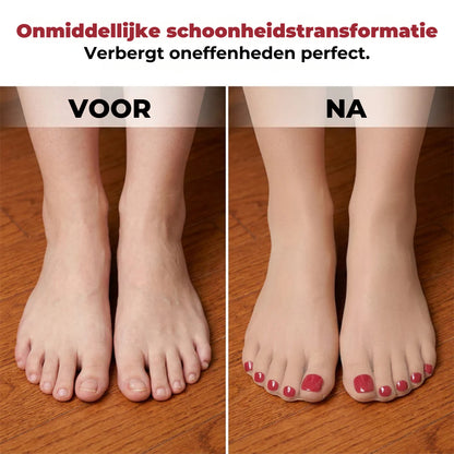 Doorschijnende Kousen met Kunstnagels - 1 Paar