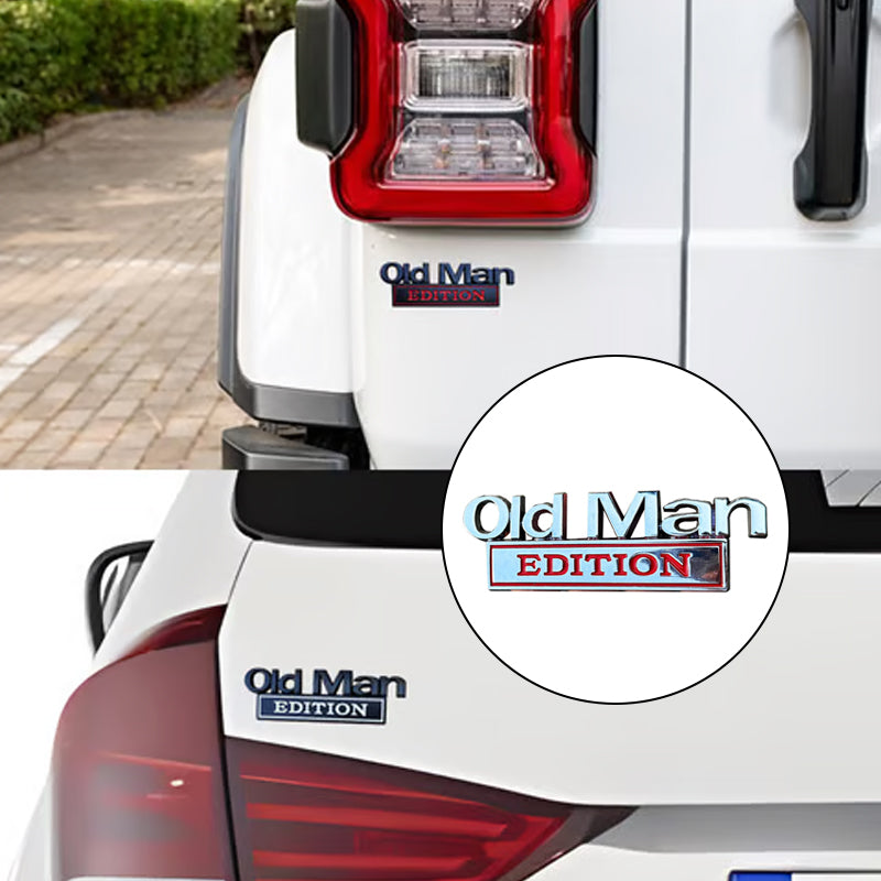Metalen Autobadge 'Old Man'