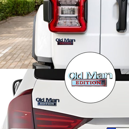 Metalen Autobadge 'Old Man'