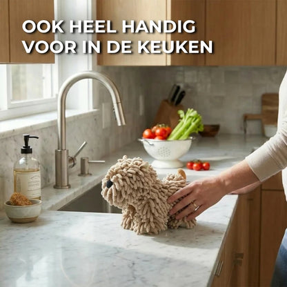 Schattige hond microvezel drooghanddoek