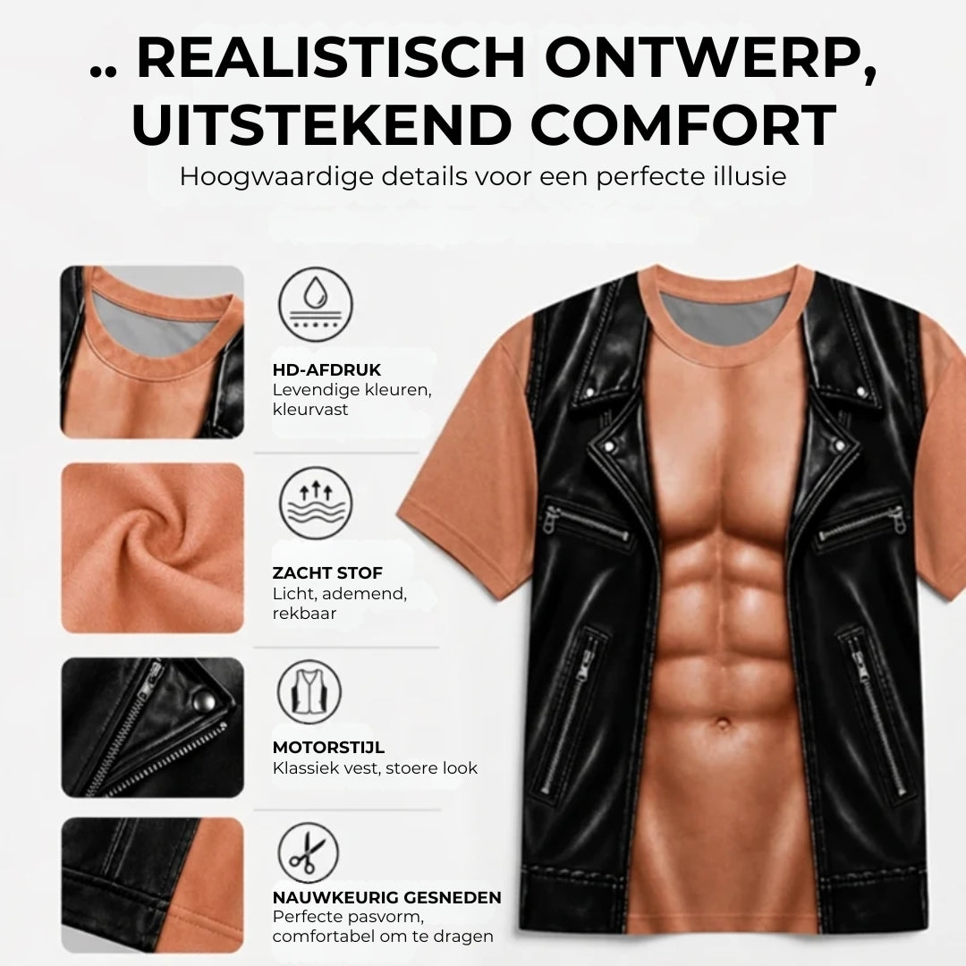T-shirt met Spierprint