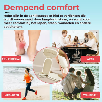 Hielbeschermende Anti-Slip Inlegzolen - 2 Stuks