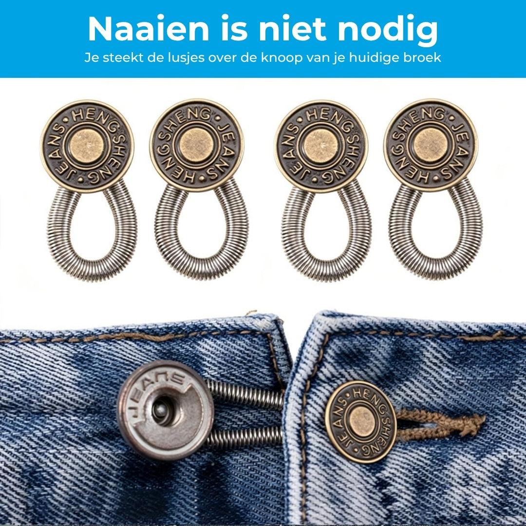 Metalen Broek Knoopverlengers - 10 Stuks