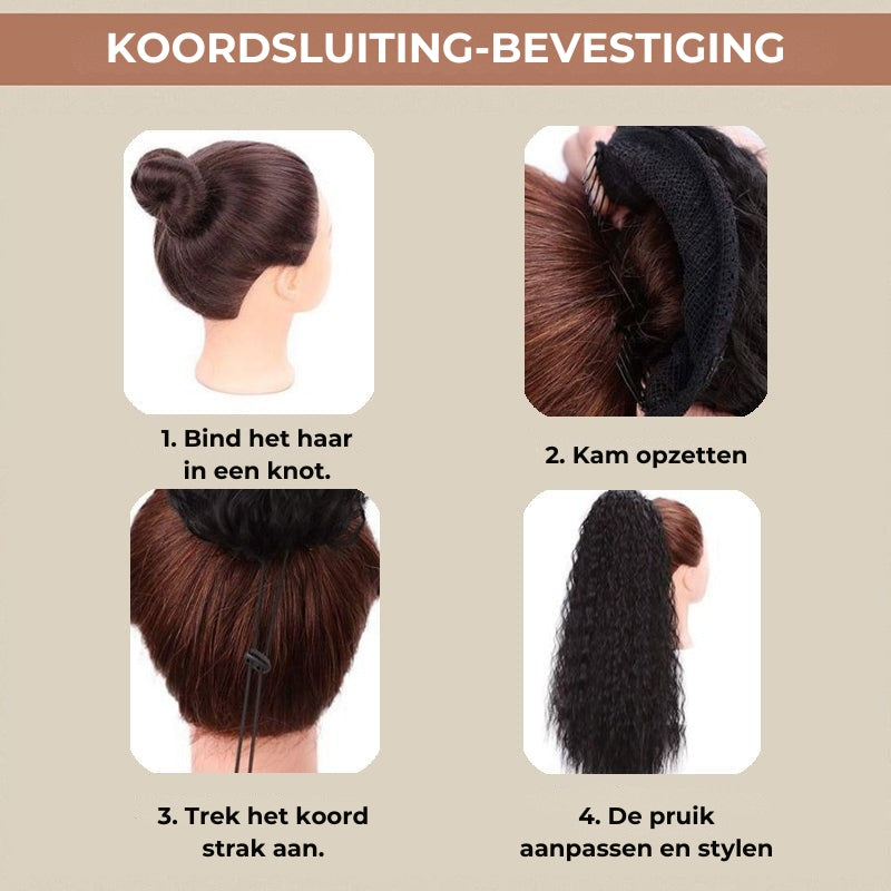 50cm Krullende, Golvende Frizz-Haarextensions