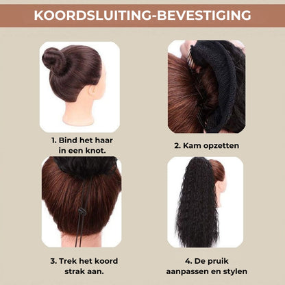 50cm Krullende, Golvende Frizz-Haarextensions