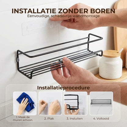 Specerijenrek - wandmontage zonder boren