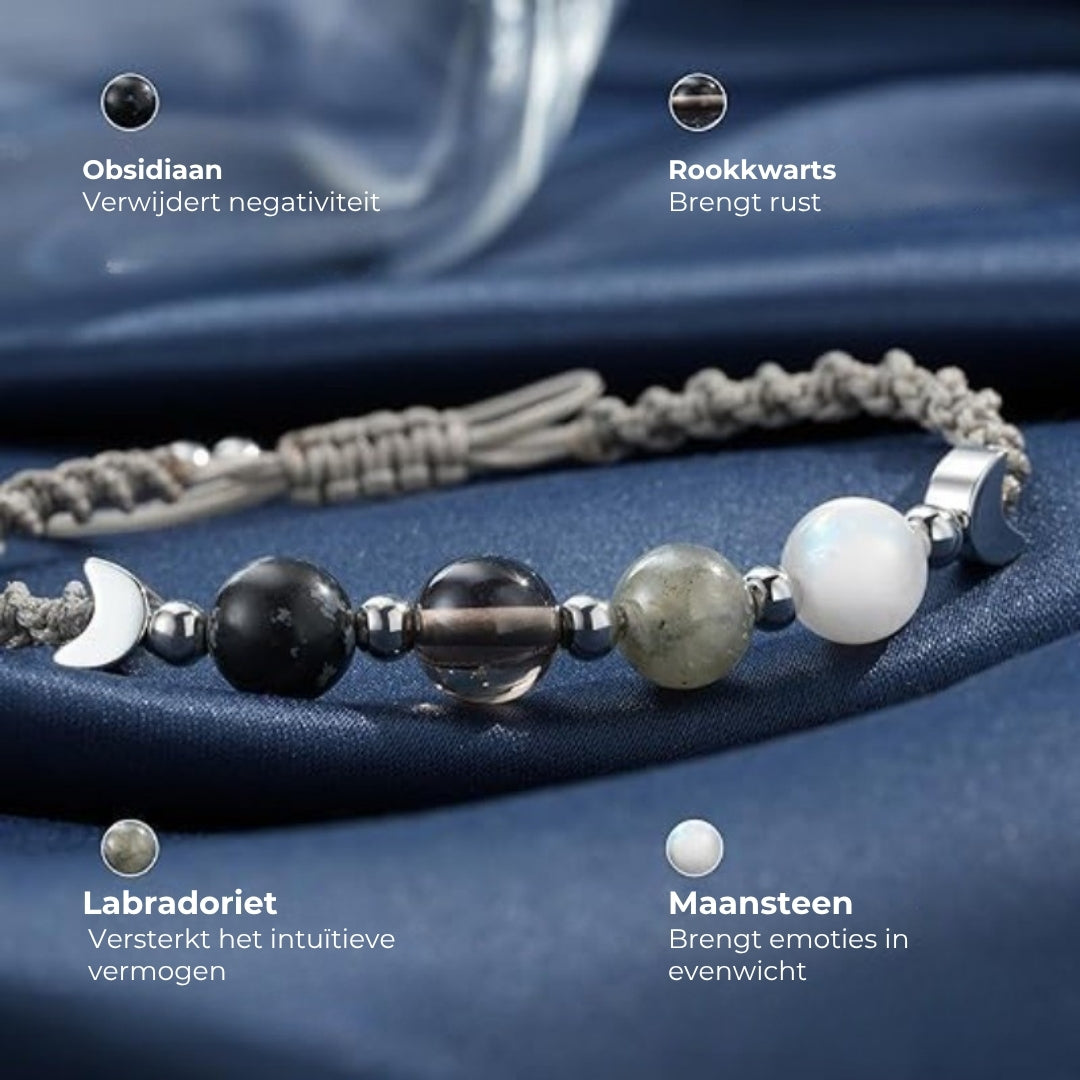 Maanfasen Crystal Armband