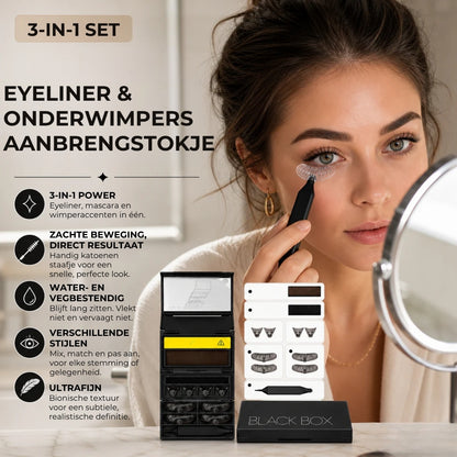 3-in-1 Eyeliner- Mascara- en Wimperstempel