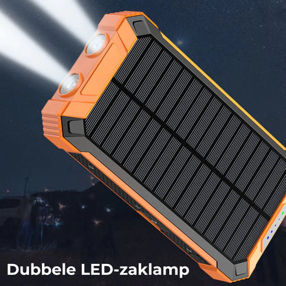 Noodpowerbank en Zaklamp op Zonne-Energie