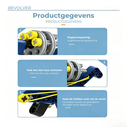Mechanische Speelgoedrevolver - STEM-Bouwpakket
