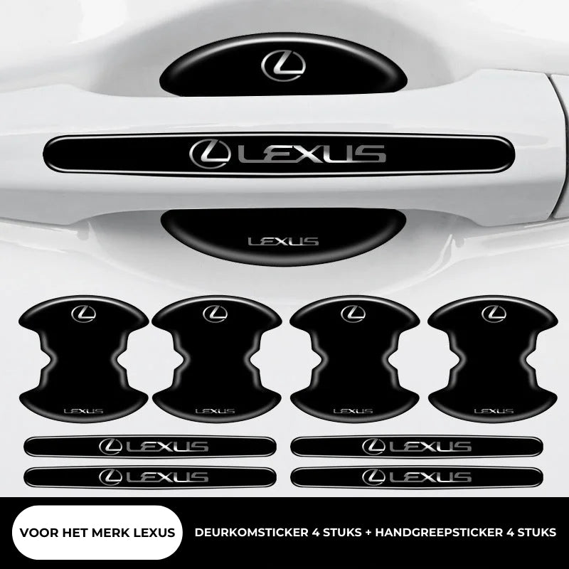 Auto Deurkom Beschermer + Anti-Kras Sticker - 4 Stuks