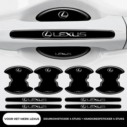 Auto Deurkom Beschermer + Anti-Kras Sticker - 4 Stuks
