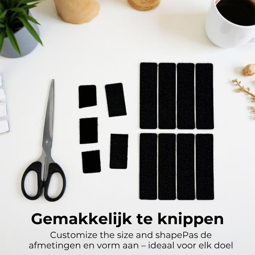 Dubbelzijdige Klittenbandstroken - Extra Sterk en Herbruikbaar - 40 Stuks (20 Paar)