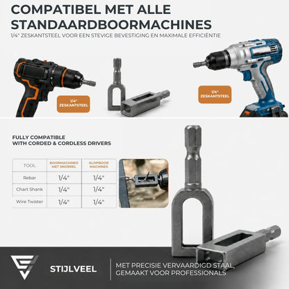 Draaddraaier Opzetstuk voor Boormachine | Snel & Efficiënt Draden Draaien